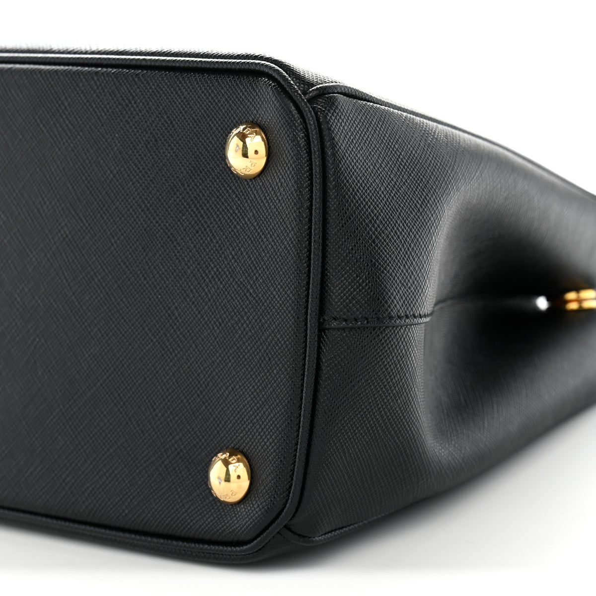 Saffiano Small Galleria Double Zip Tote Black