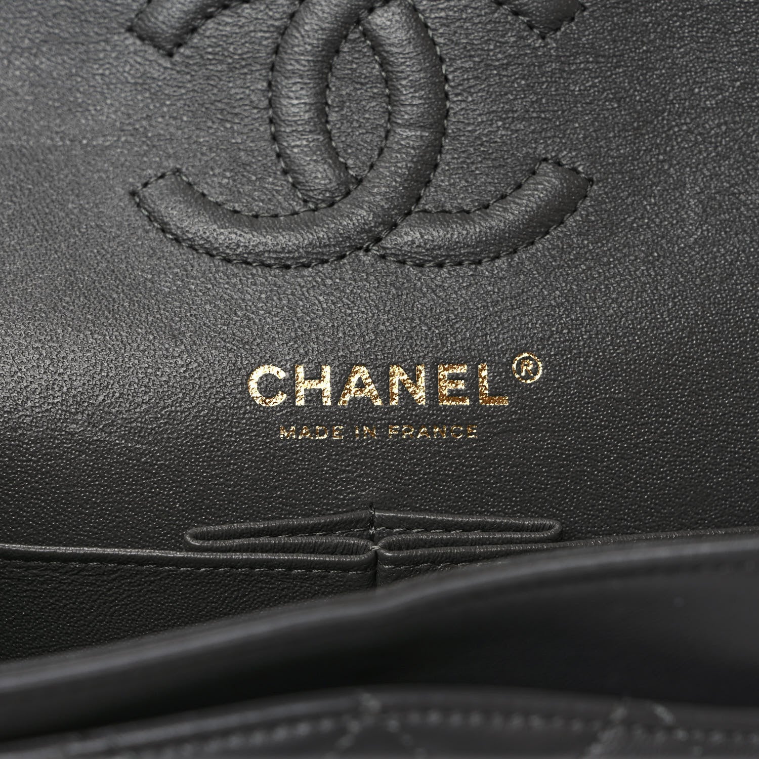 Chanel Lambskin Quilted Small Double Flap Dark Grey 6 of 11