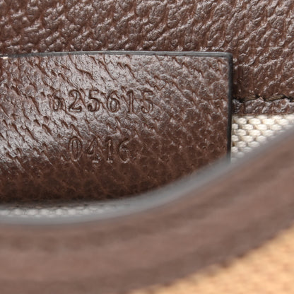 Gucci Monogram Jumbo GG Textured Dollar Calfskin Mini Horsebit 1955 Crossbody Bag Camel Ebony New Acero 7 of 9