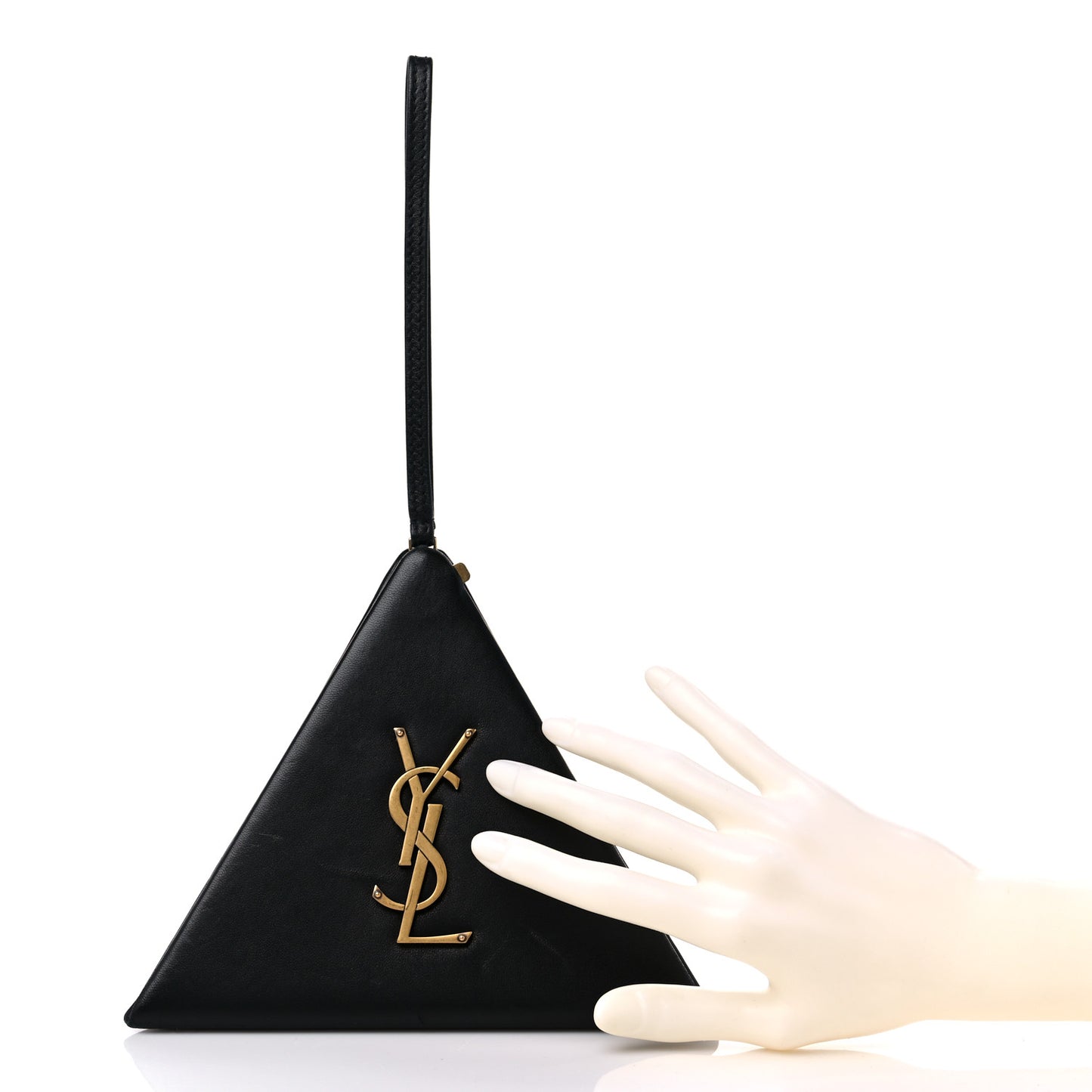 Lambskin Pyramid Clutch Black