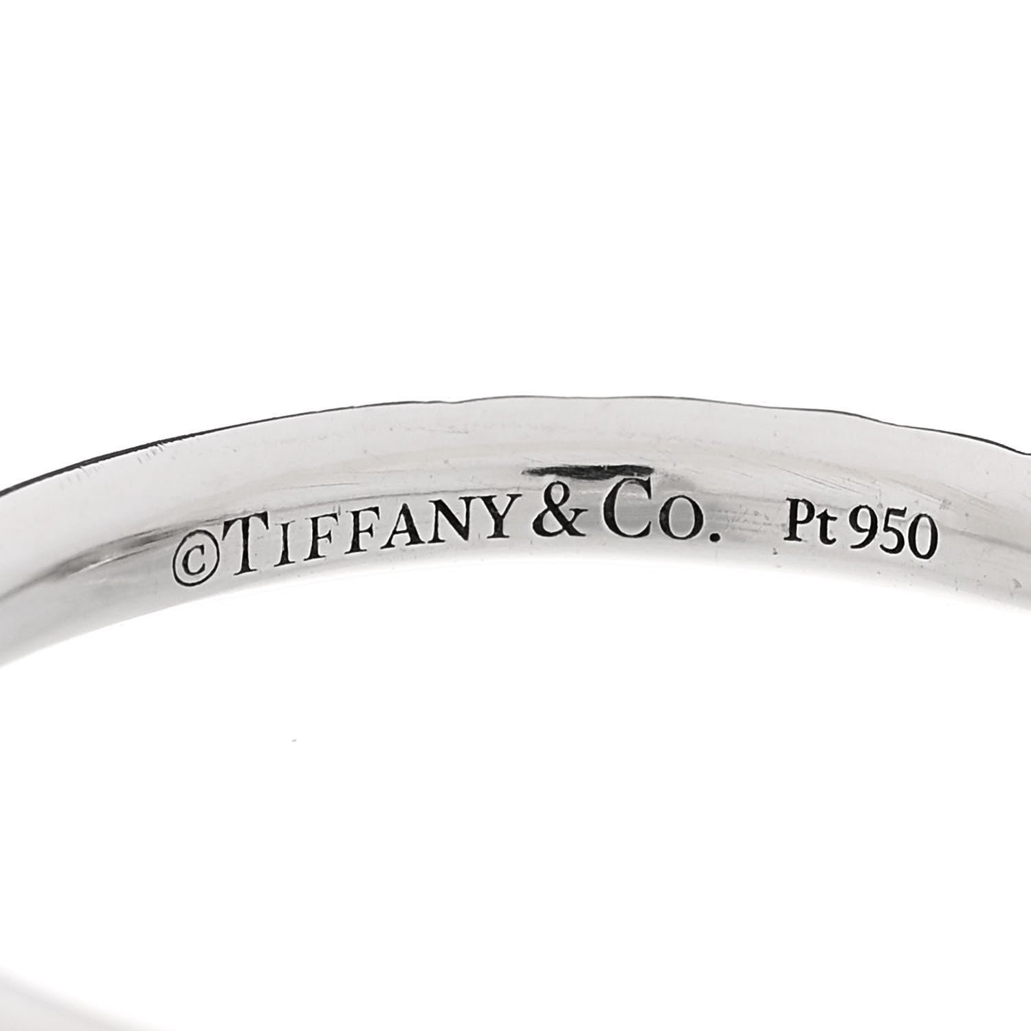 Tiffany Platinum Diamond .21ct Soleste Cushion Cut Double Halo Engagement Ring 49 5 4 of 6