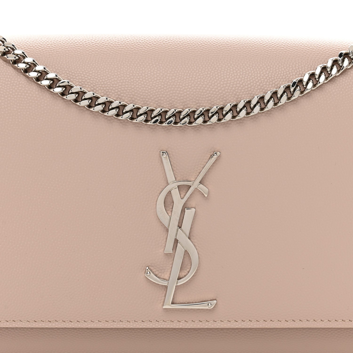 Saint Laurent Grain De Poudre Medium Monogram Kate Satchel Marble Pink 5 of 11