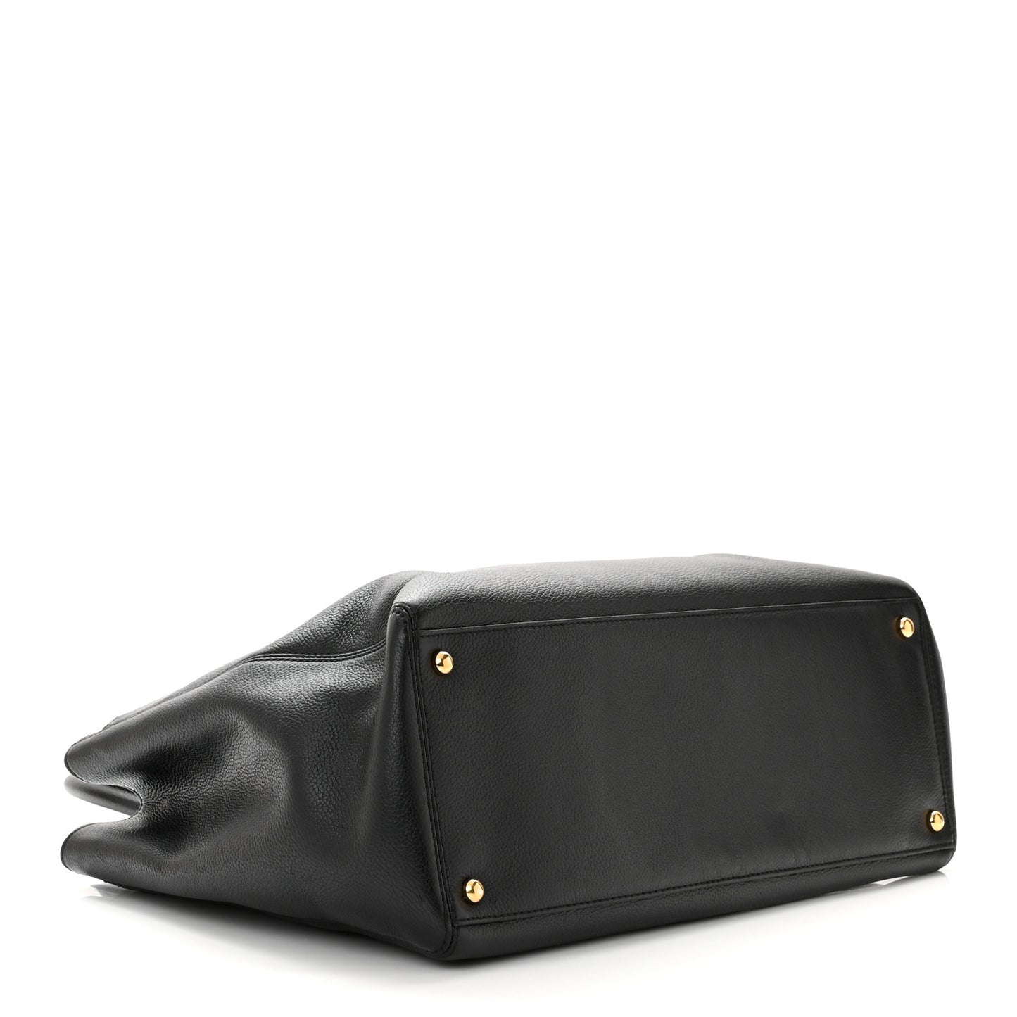 Calfskin Cerf Executive Shopper Tote Black