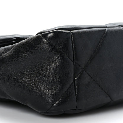 Chanel Goatskin Quilted Large Chanel 19 Flap Black 8 of 9