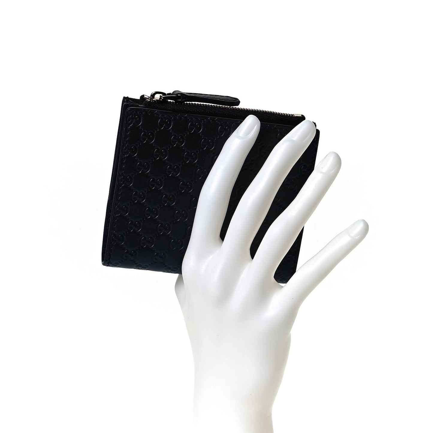 Microguccissima Snap Bi-Fold Wallet Black