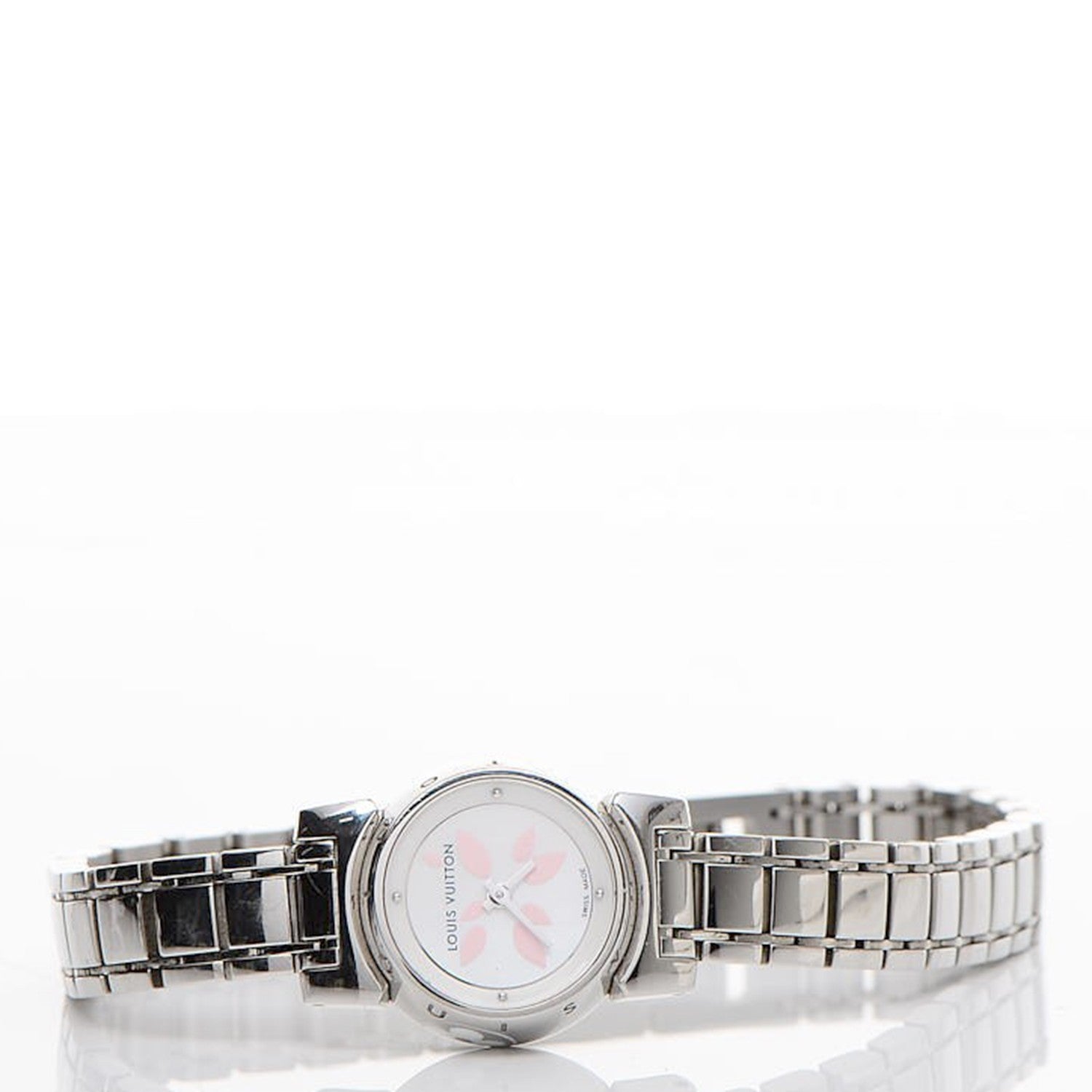 Louis Vuitton Stainless Steel Mother of Pearl 18mm Tambour Bijou Quartz Watch 3 of 7