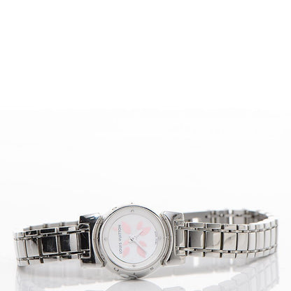Louis Vuitton Stainless Steel Mother of Pearl 18mm Tambour Bijou Quartz Watch 3 of 7