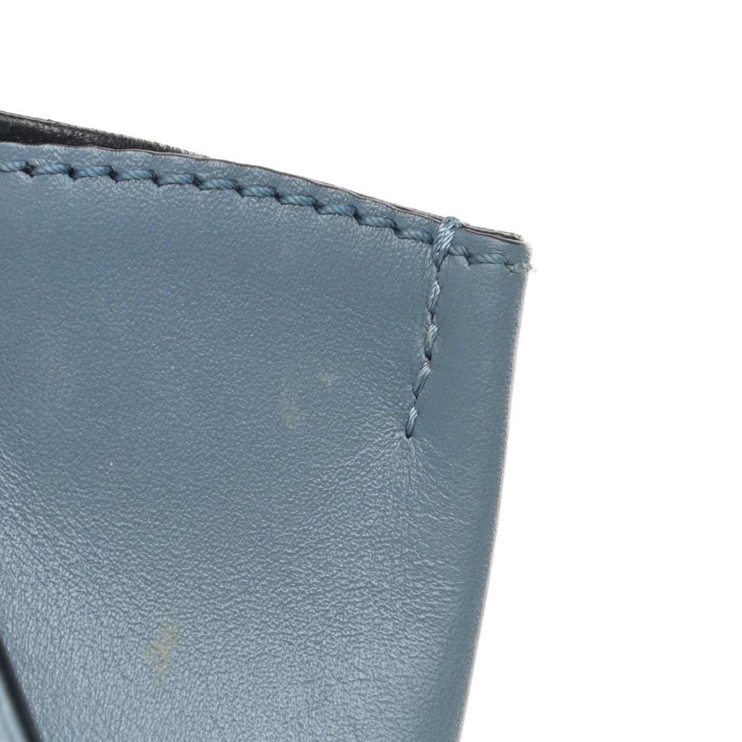 Calfskin Medium Barcelona Shoulder Bag Stone Blue
