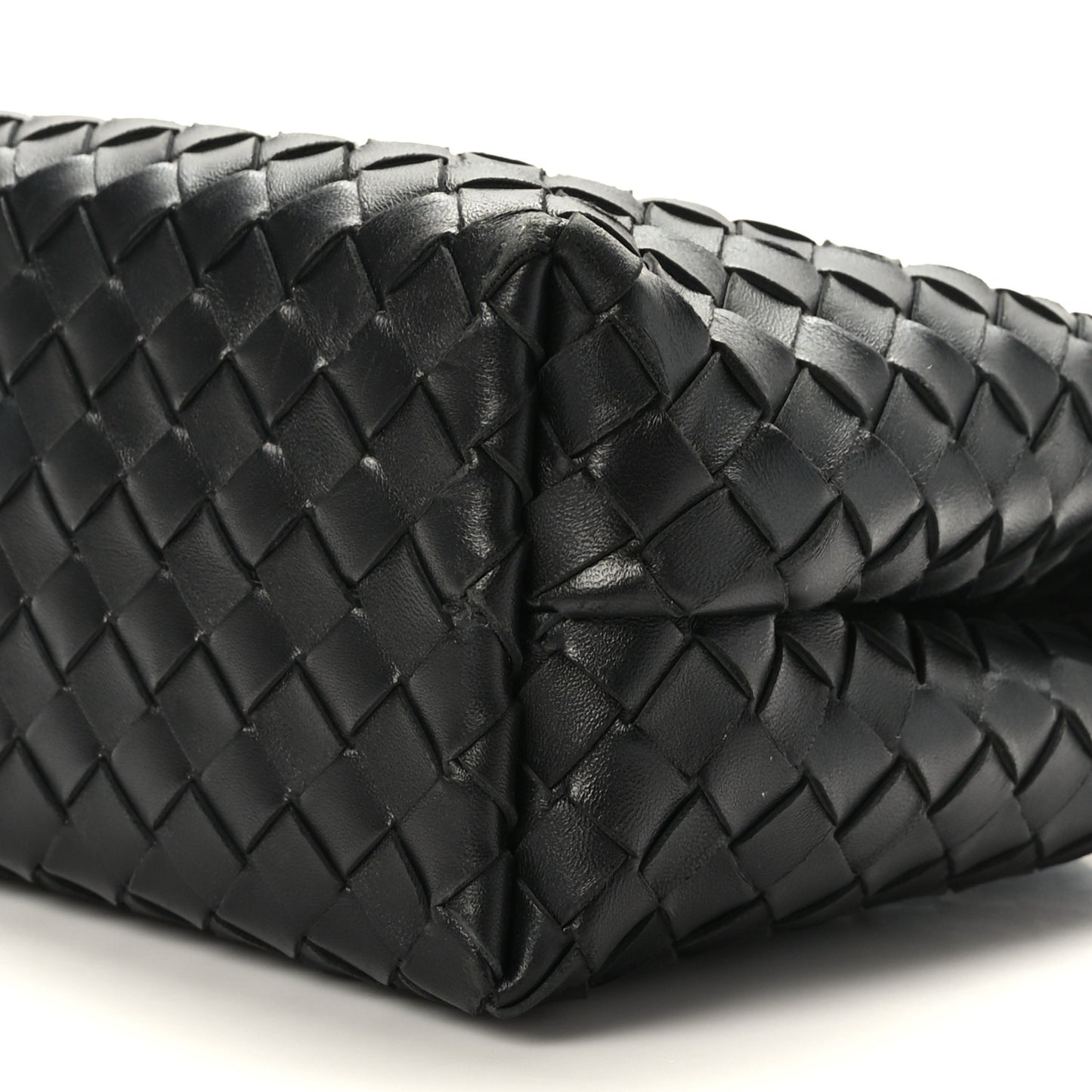 Nappa Intrecciato Medium Andiamo Shoulder Bag Black