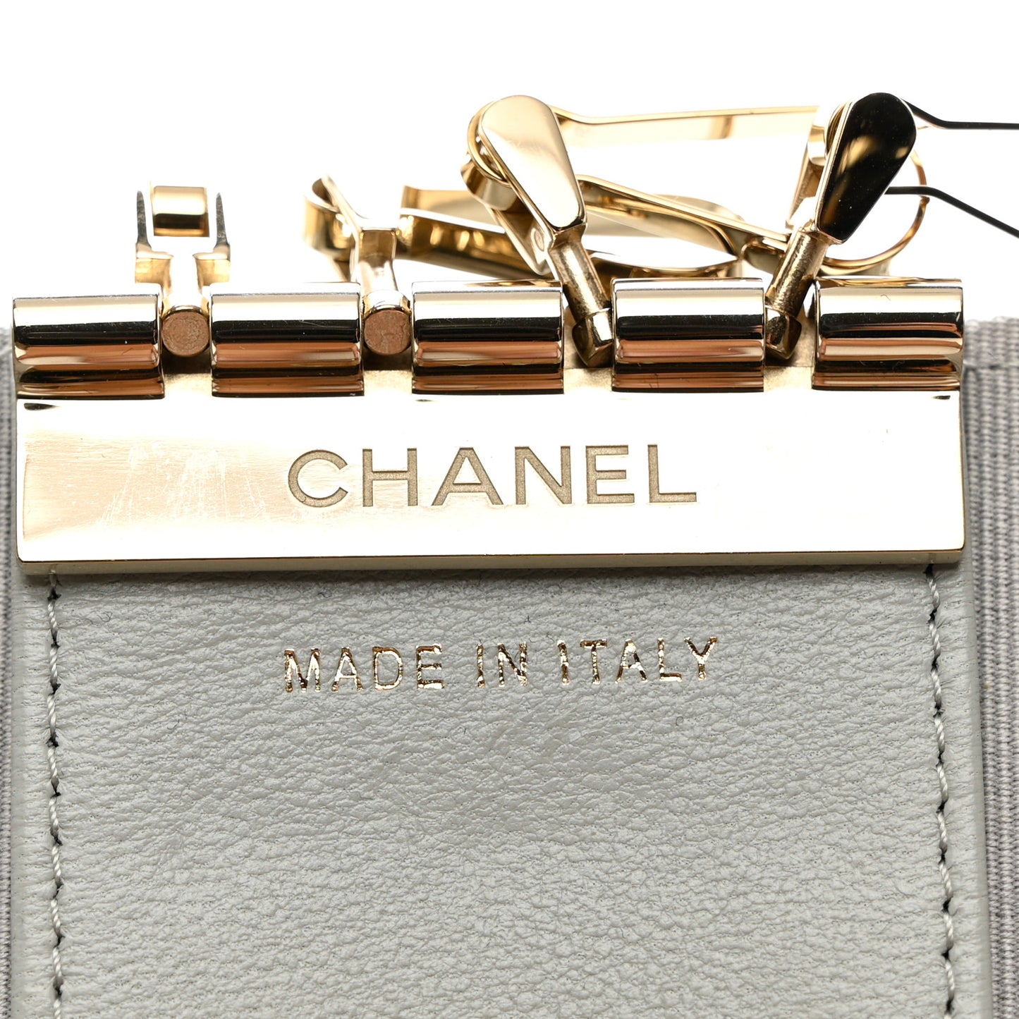Lambskin Quilted Classic 4 Key Holder Wallet Grey