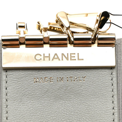 Chanel Lambskin Quilted Classic 4 Key Holder Wallet Grey 6 of 8