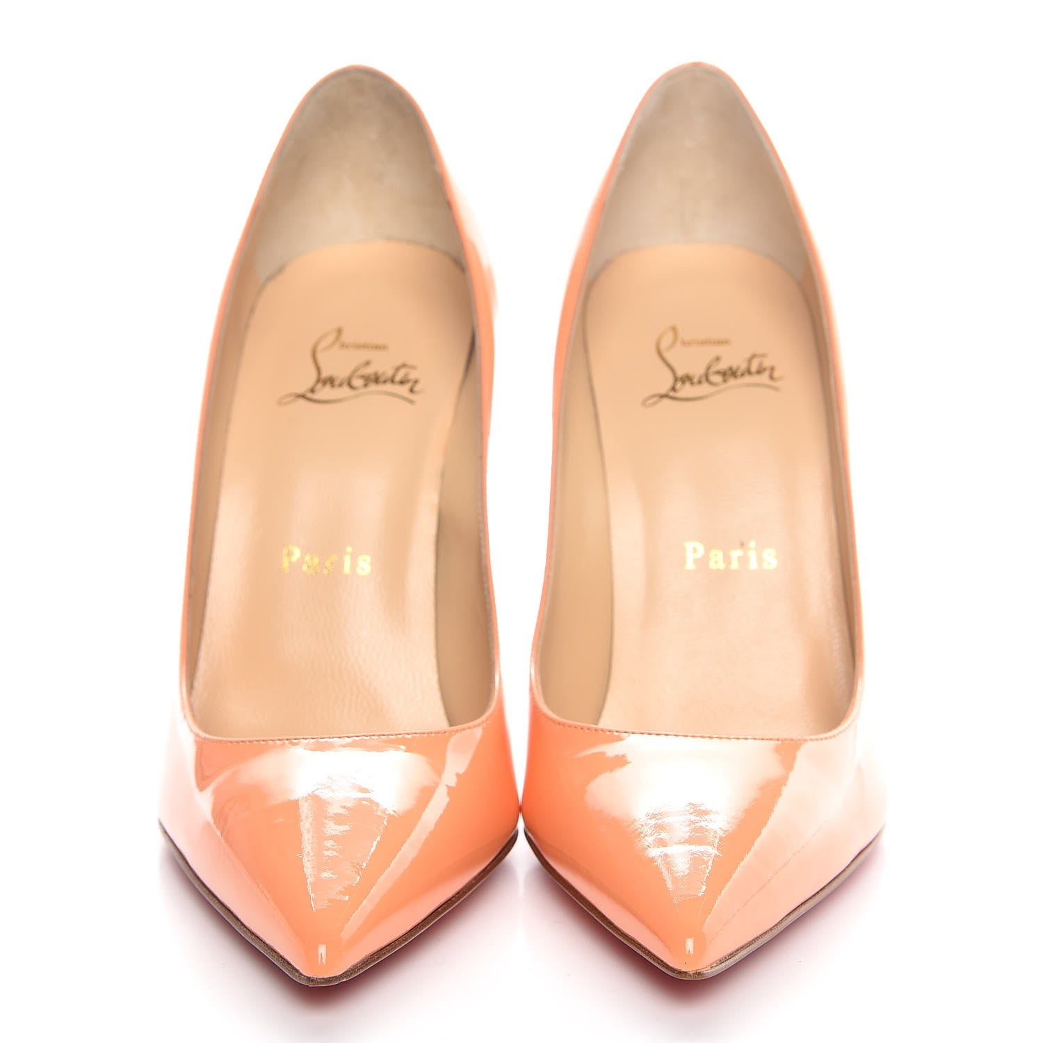 Christian Louboutin Patent Decoltish 100 Pumps 36.5 Sunset 2 of 9