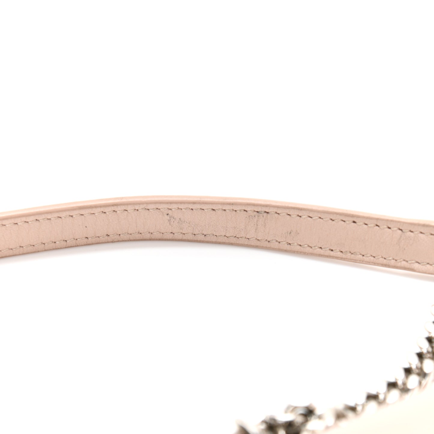 Smooth Calfskin Classic Monogram Kate Tassel Chain Wallet Nude Powder