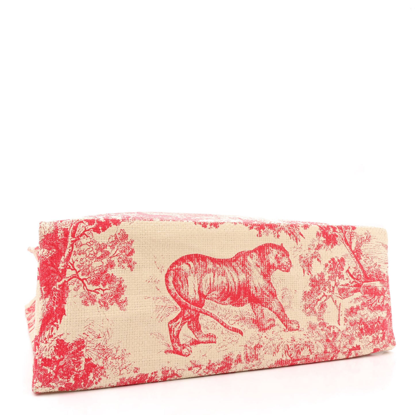 CHRISTIAN DIOR Straw Dioriviera Tote Pink