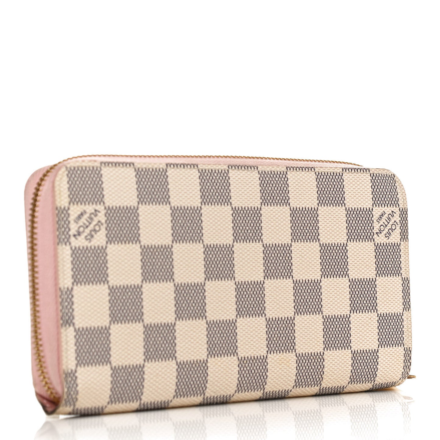 Damier Azur Zippy Wallet Rose Ballerine