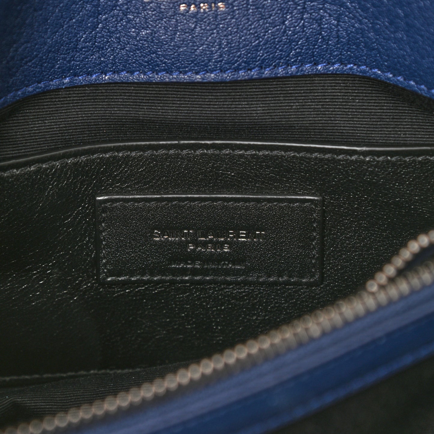 Sheepskin Matelasse Monogram Medium College Bag Navy