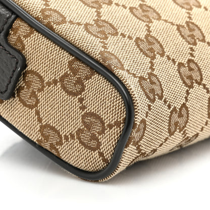 Gucci Monogram Dollar Calfskin Belt Bag Beige Ebony Testa di Moro Marrone Scuro 9 of 9