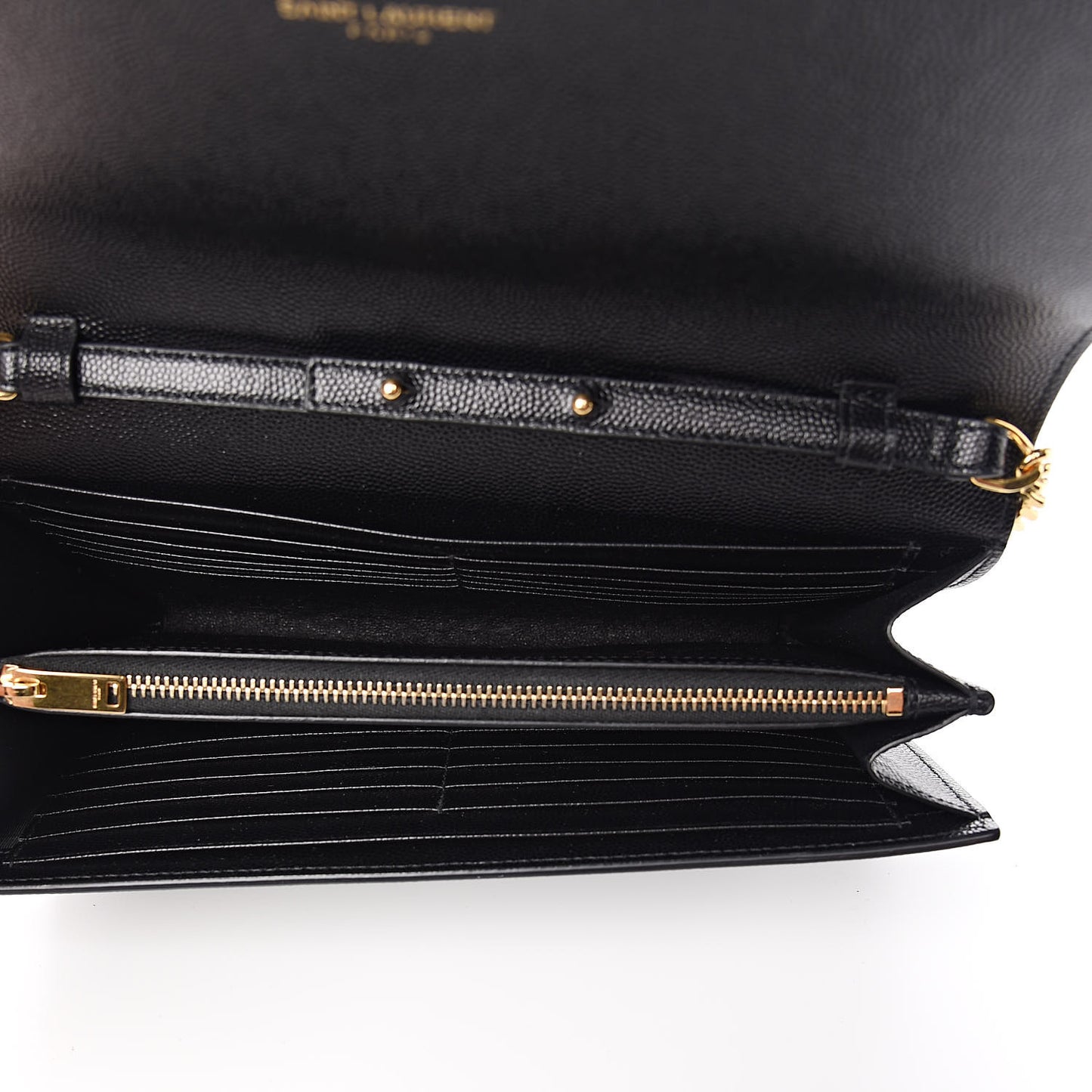 Grain De Poudre Star Studded Monogram Wallet on Chain Black