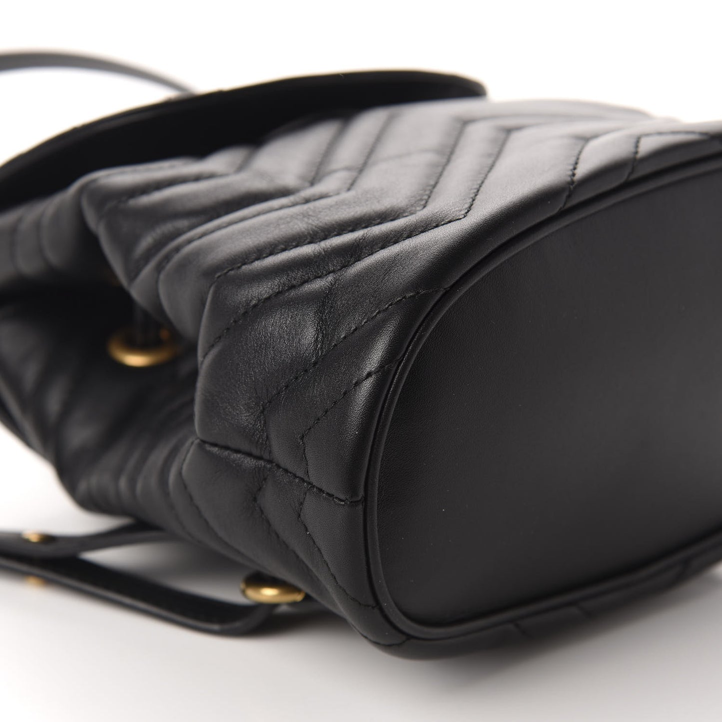Calfskin Matelasse GG Marmont Flap Backpack Black