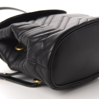 Gucci Calfskin Matelasse GG Marmont Flap Backpack Black 5 of 9