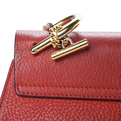 Chloe Grained Lambskin Mini Drew Shoulder Bag Plaid Red 17 of 19