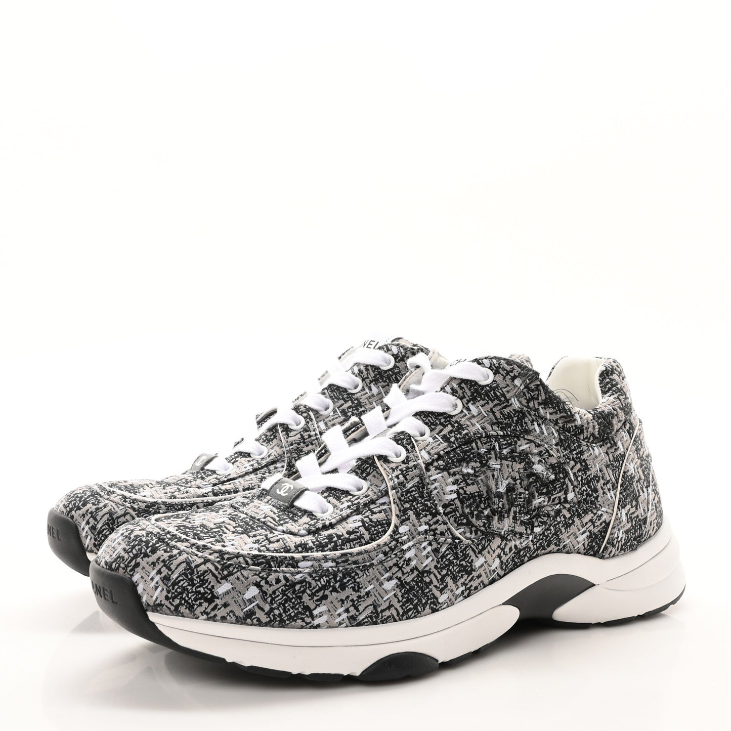 Tweed Mens CC Sneakers 43 Grey Black