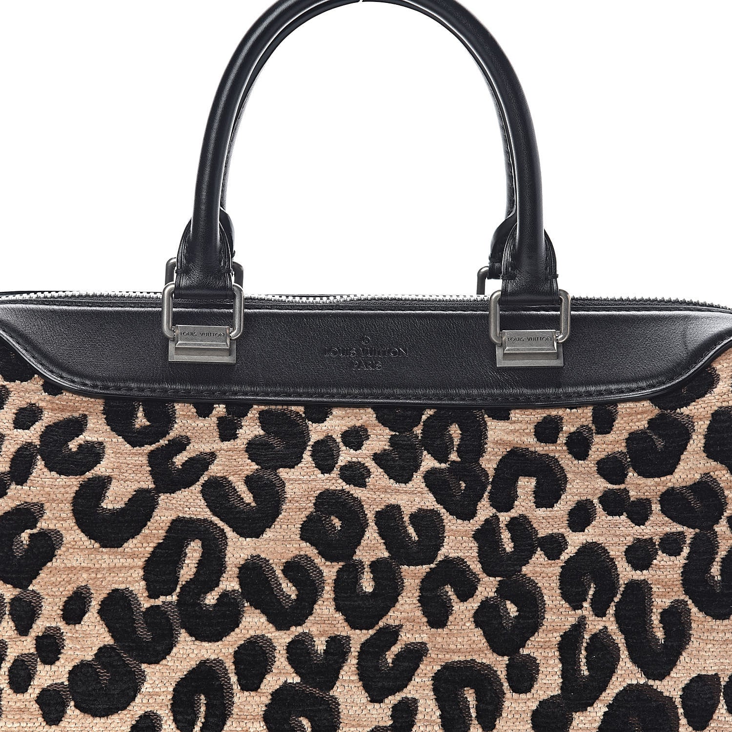 Louis Vuitton Jacquard Velvet Leopard Print Stephen Sprouse Speedy 7 of 9