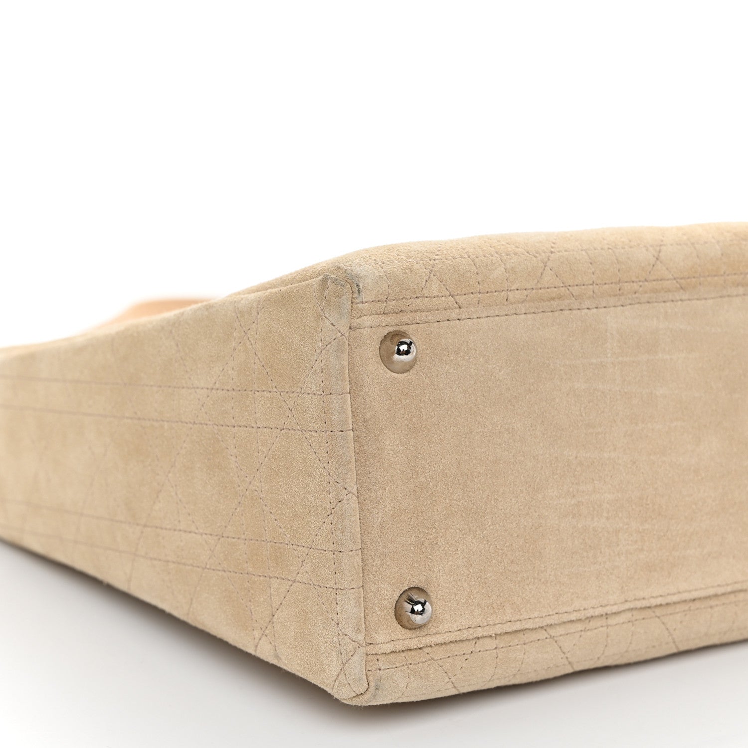 Christian Dior Suede Cannage Large Lady Dior Beige 8 of 10