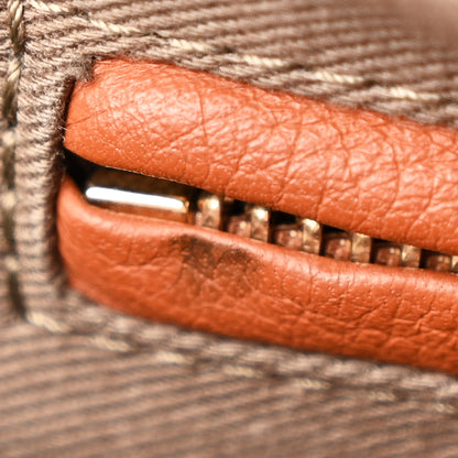 Chloe Calfskin Medium Marcie Satchel Tan Plaid Red 20 of 21