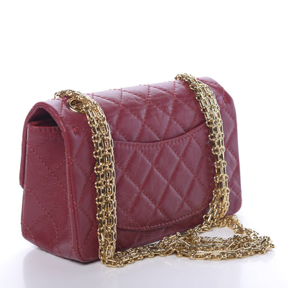 Chanel Aged Calfskin Quilted 2.55 Reissue Mini Flap Red 3 of 11
