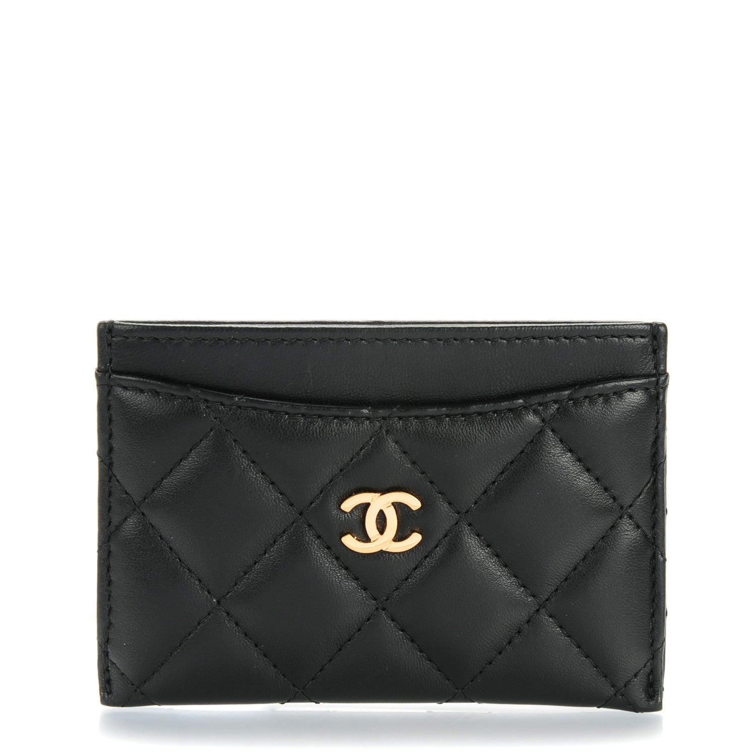 Chanel Lambskin Quilted Card Holder Black 1 of 8