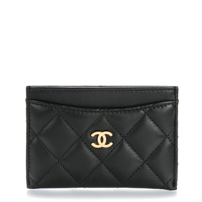 Chanel Lambskin Quilted Card Holder Black 1 of 8
