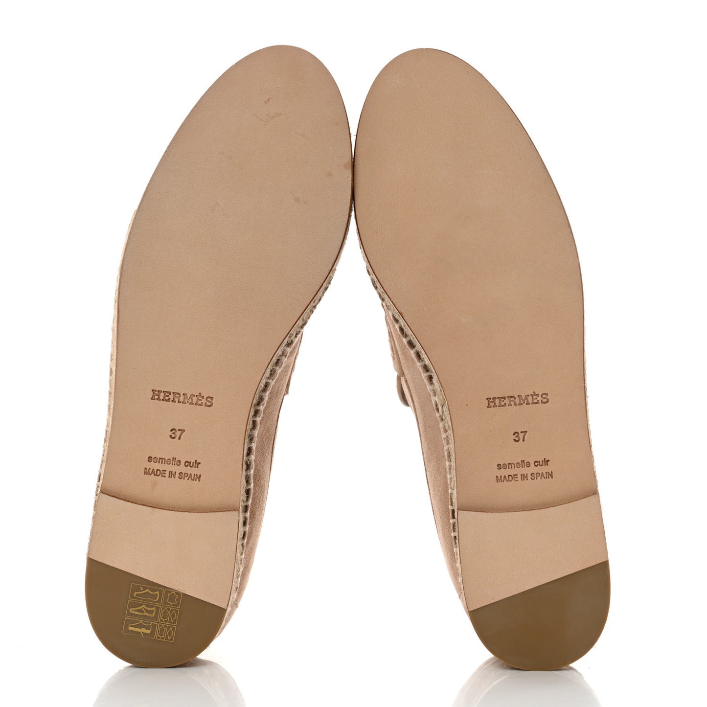 Suede Calfskin Womens Trip Espadrilles 37 Bois de Santal
