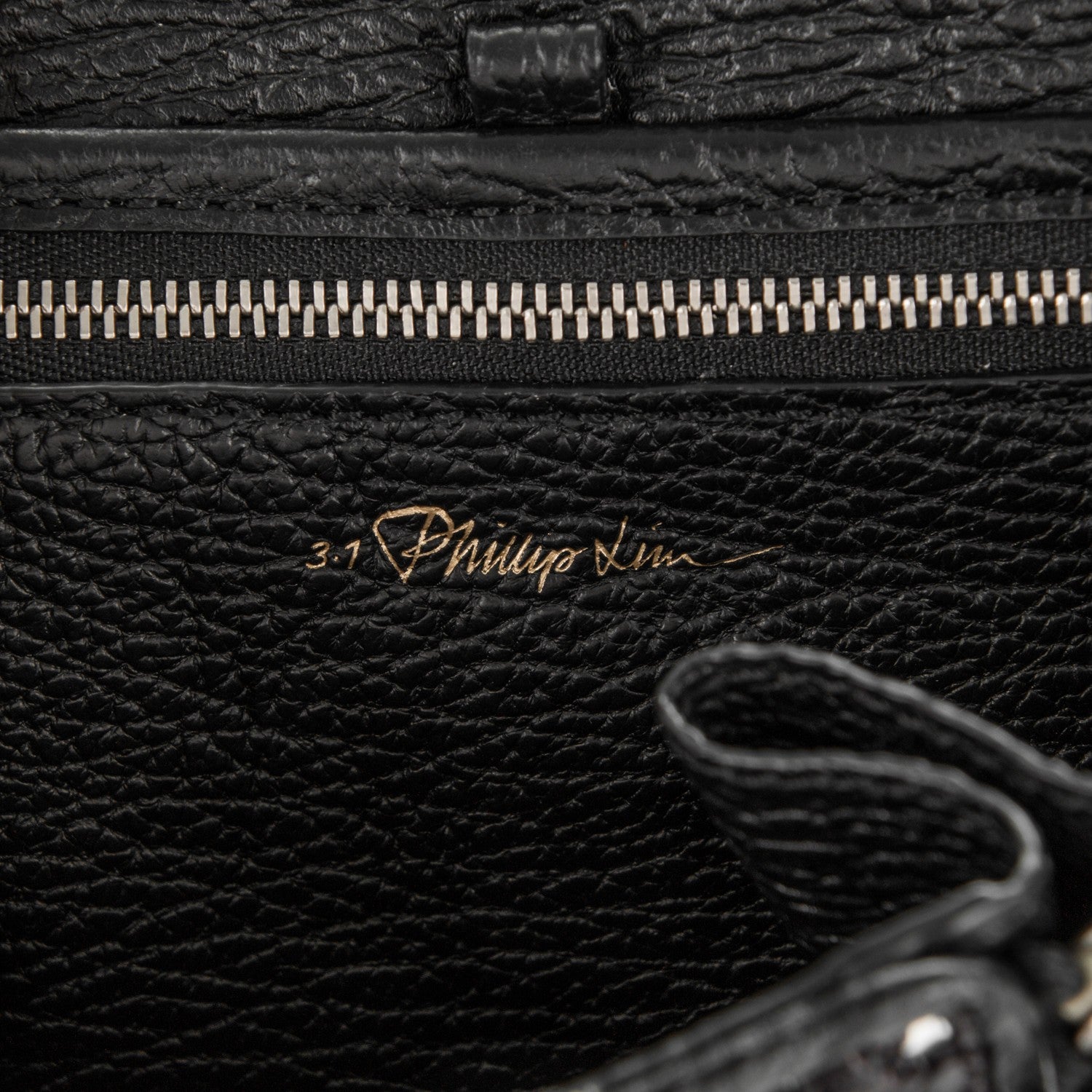 3.1 Phillip Lim 3.1 Textured Calfskin Woven Panel Mini Pashli Satchel Black Silver 6 of 8