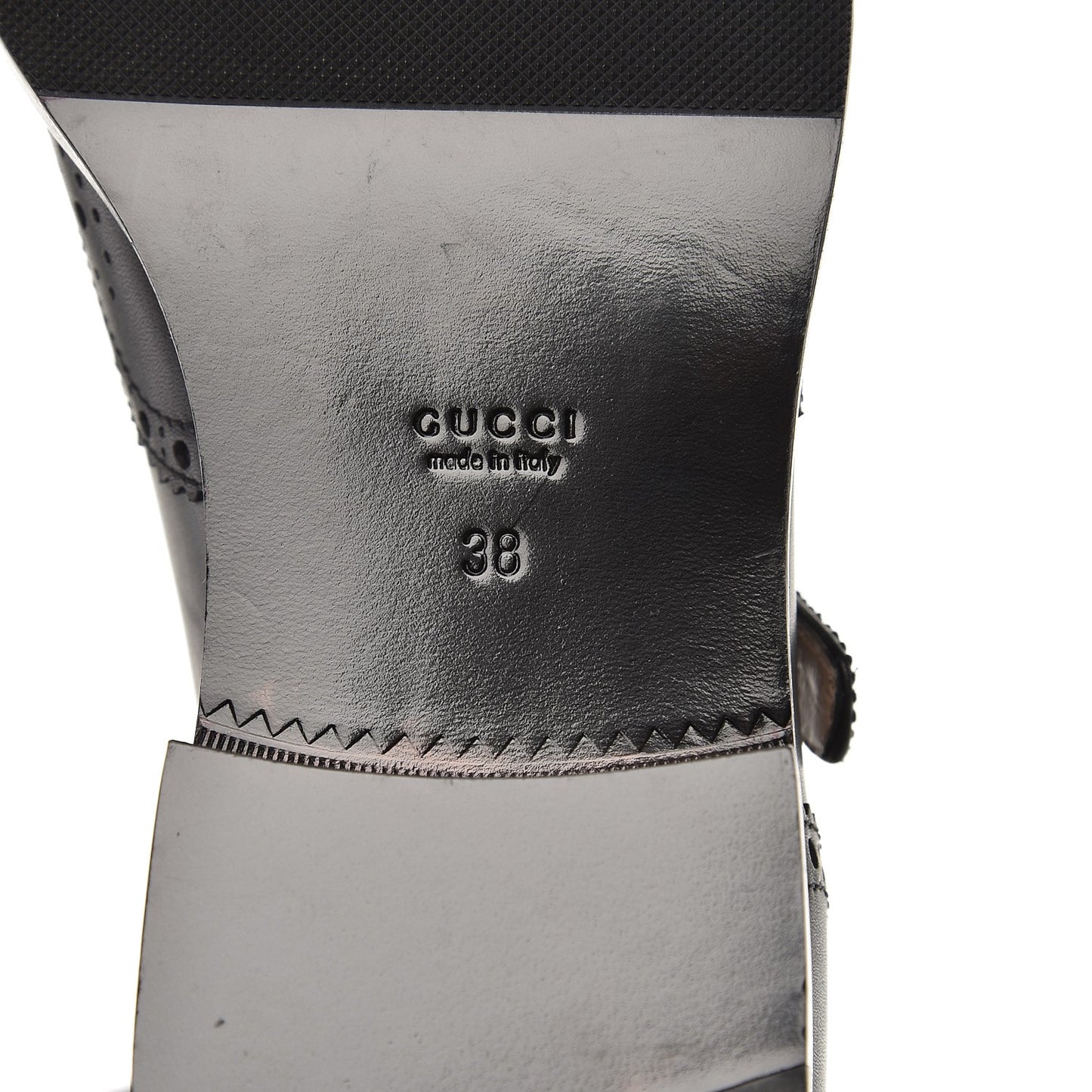 Calfskin Queercore Brogue Knee High Boots 38 Black