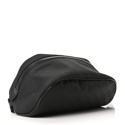 Gucci Nylon Monogram Fanny Pack Belt Bag Black 4 of 10