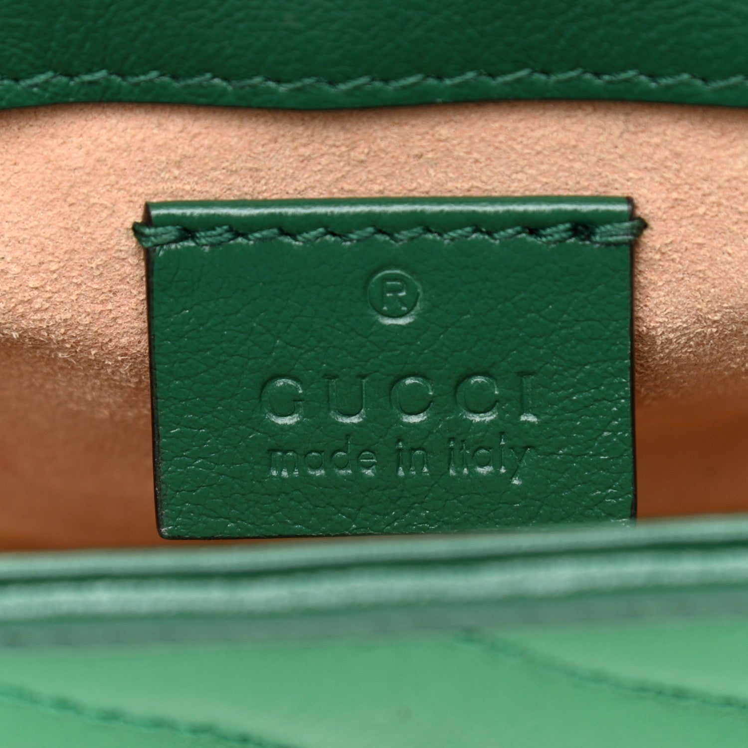 Gucci Azalea Calfskin Enamel Matelasse Diagonal Super Mini Torchon GG Marmont Shoulder Bag New Shamarock Emerald 6 of 9
