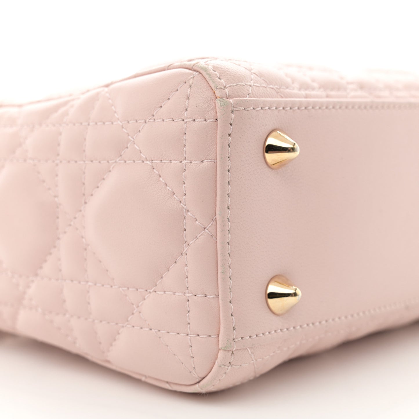 Lambskin Cannage Small Lucky Badges My Lady Dior Pink