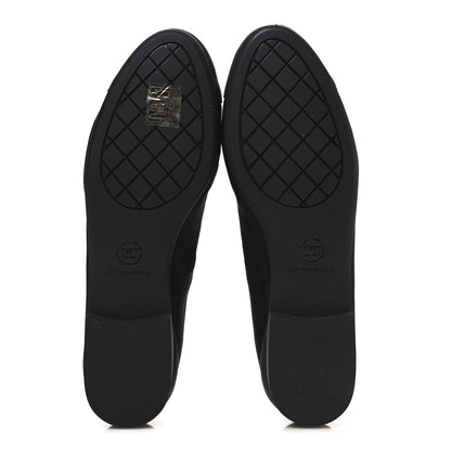 Chanel Grosgrain Cap Toe Uniform Ballerina Flats 36.5 Black 7 of 10