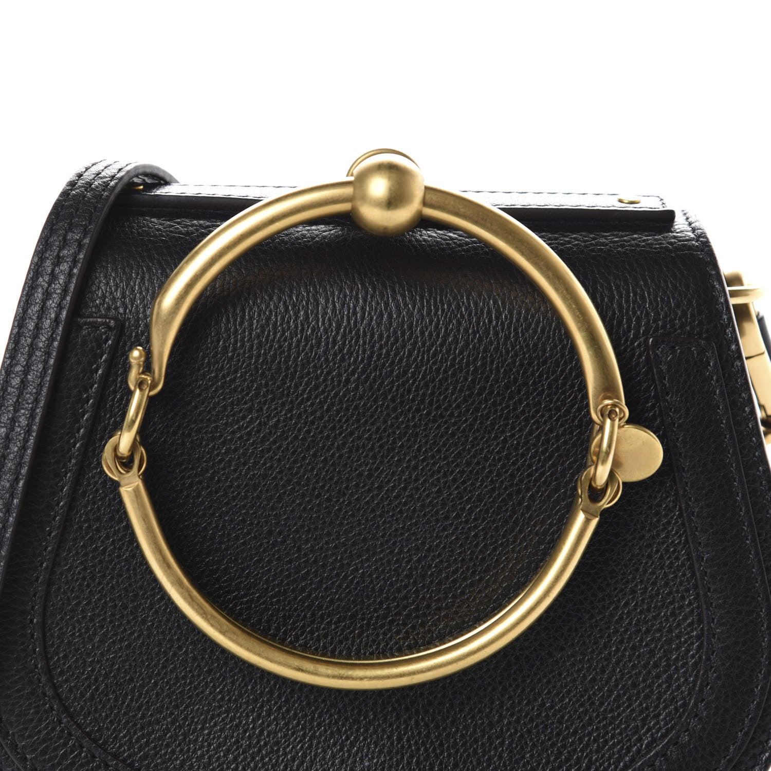 Chloe Calfskin Suede Small Nile Bracelet Bag Black 9 of 9