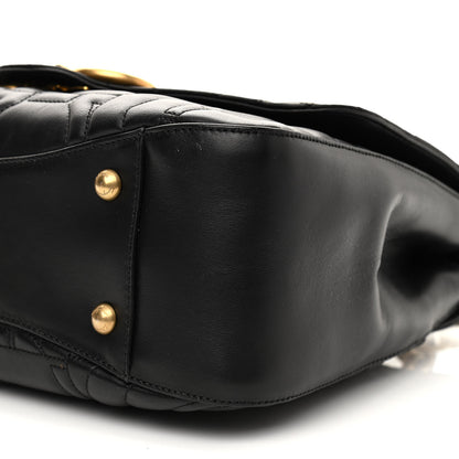 Salvatore Ferragamo Calfskin Quilted Gancini Flap Bag Black 10 of 11