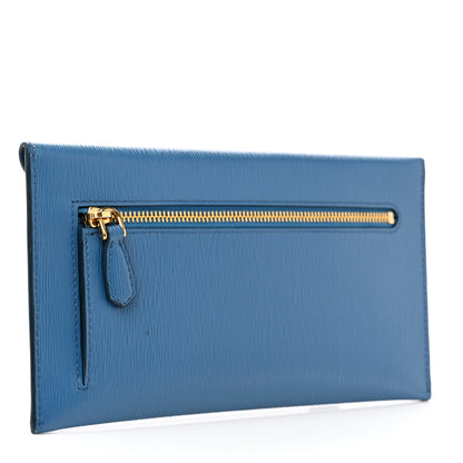 Prada Vitello Move Envelope Wallet Cobalto 3 of 15