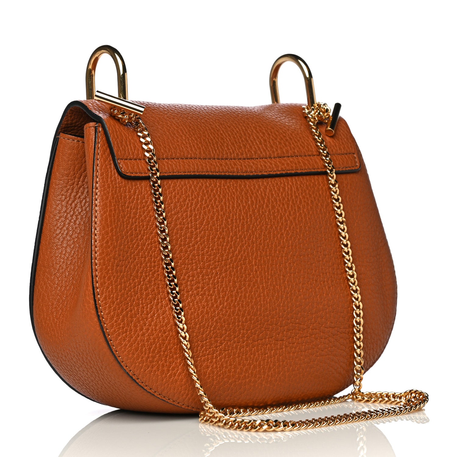 Chloe Grained Lambskin Mini Drew Shoulder Bag Caramel 3 of 10