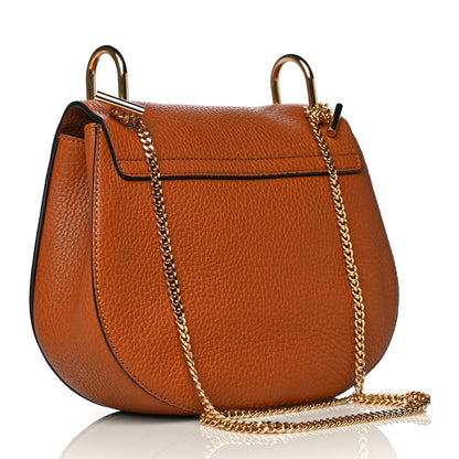 Chloe Grained Lambskin Mini Drew Shoulder Bag Caramel 3 of 10