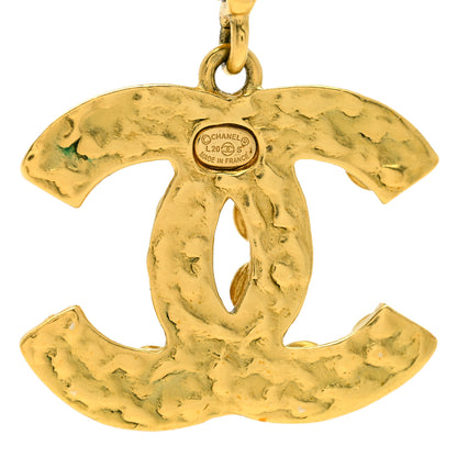 Chanel CC Crystal Drop Earrings Gold 4 of 4