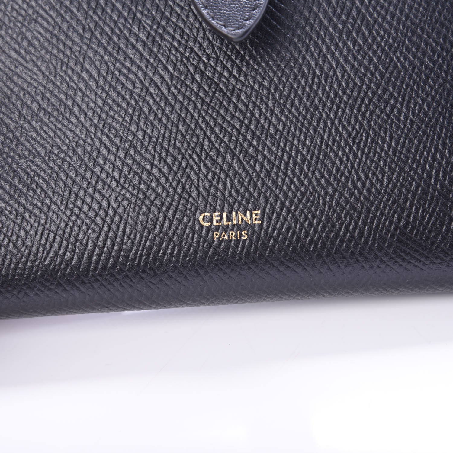 Celine Grained Calfskin Medium Multifunction Strap Wallet Black 6 of 7