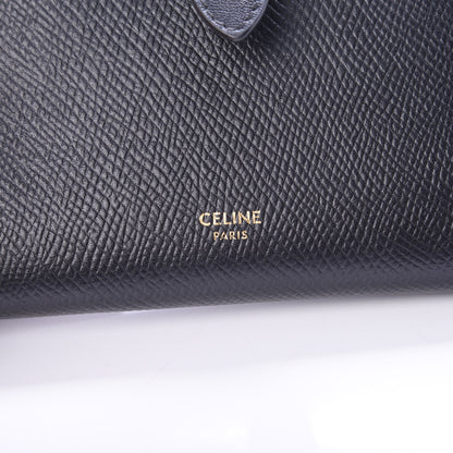 Celine Grained Calfskin Medium Multifunction Strap Wallet Black 6 of 7