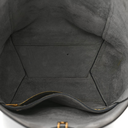 Celine Soft Grained Calfskin Sangle Bucket Bag Storm 4 of 9