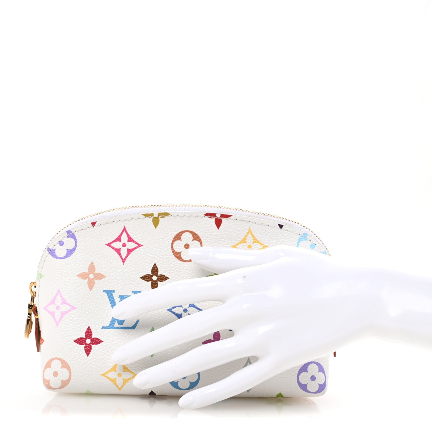 Louis Vuitton LV x TM Monogram Multicolor Cosmetic Pouch PM White 2 of 8