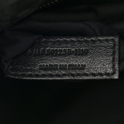 Saint Laurent Crocodile Embossed Lambskin Matelasse Monogram Niki Chain Wallet Black 7 of 11